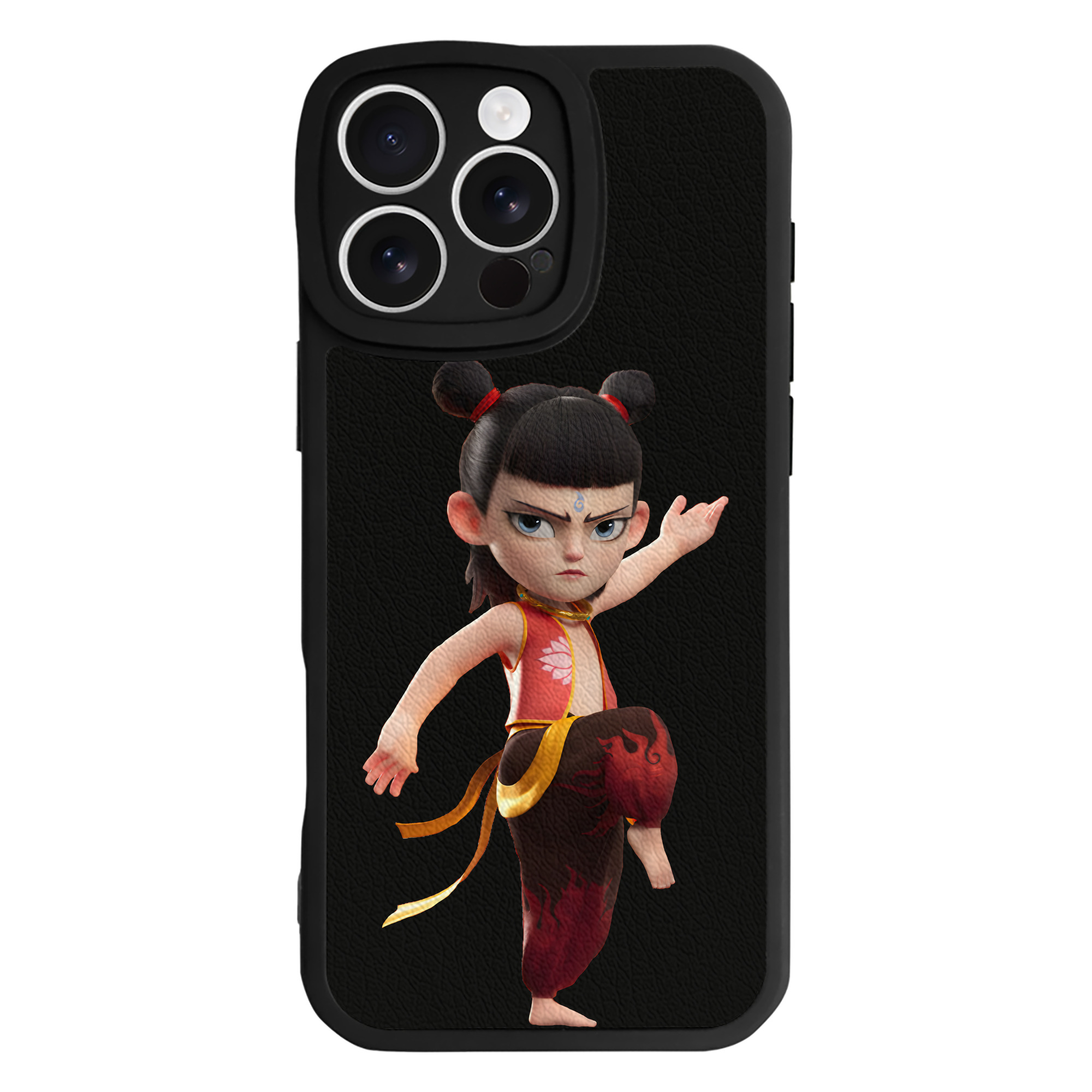 （画像用） Ne Zha 2 ナタ 魔童の大暴れ 【iPhone 16シリーズ対応】シリコンスマホケース（レザー調） 材質：シリコン